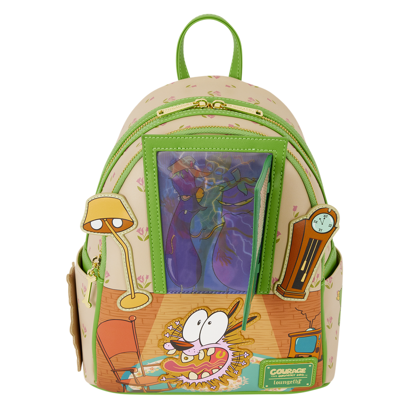 Alternative view of Courage the Cowardly Dog Lenticular Mini Backpack