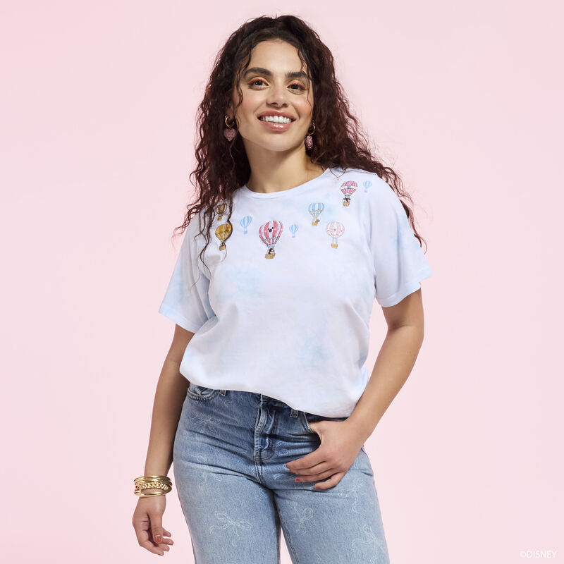 Alternative view of Mickey & Friends Hot Air Balloon Tie-Dye Swing Tee
