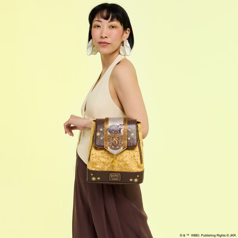 Alternative view of Exclusive Harry Potter Hufflepuff Banner Velvet Mini Backpack