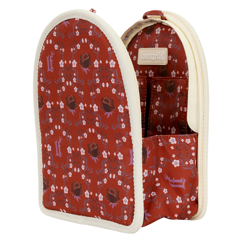Alternative view of Loungefly Cream & Red Floral Light-Up Mini Backpack Bag Organizer Insert