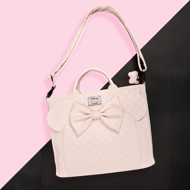 Alternative view of Minnie Mouse Checkered Texture Convertible Backpack & Tote Crossbody Bag