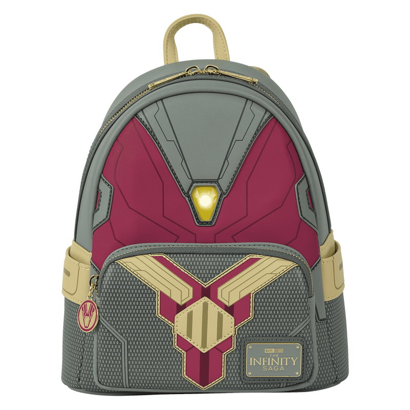 Alternative view of Marvel Exclusive Avengers Vision Light Up Cosplay Mini Backpack