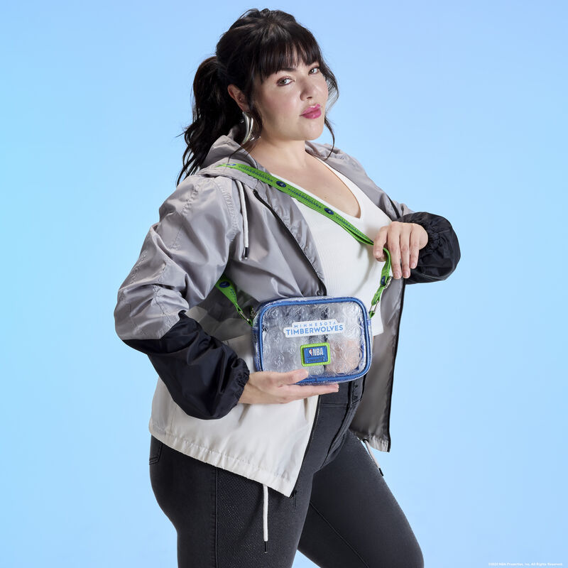 Alternative view of NBA Minnesota Timberwolves Clear Crossbody Stadium Bag