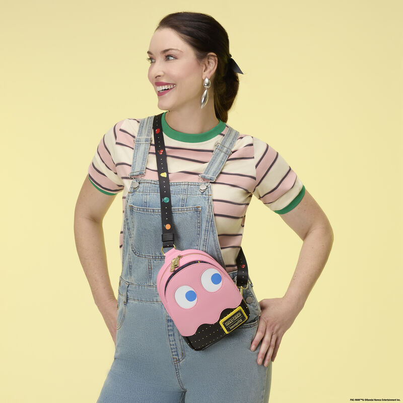 Alternative view of PAC-MAN Pinky Ghost Glow Sling Crossbody Bag