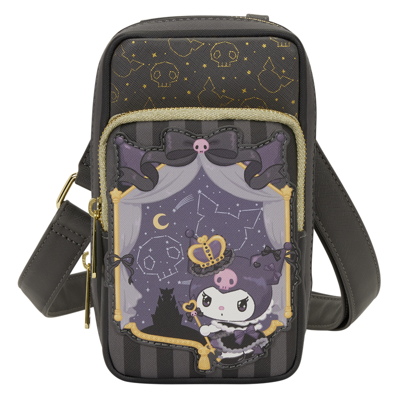 Sanrio Kuromi 20th Anniversary Cell Phone Crossbody Bag with Coin Bag