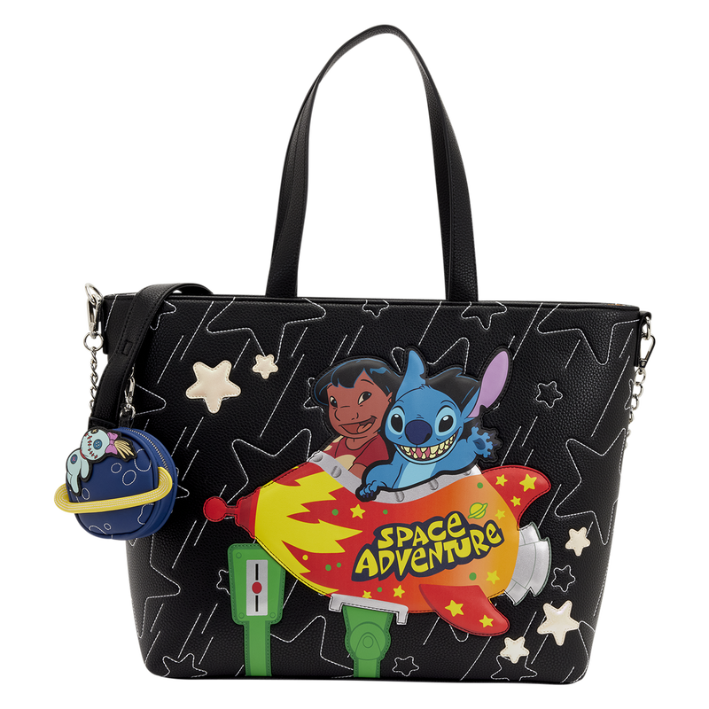 Lilo & Stitch Space Adventure Glow Tote Crossbody Bag with Coin Bag