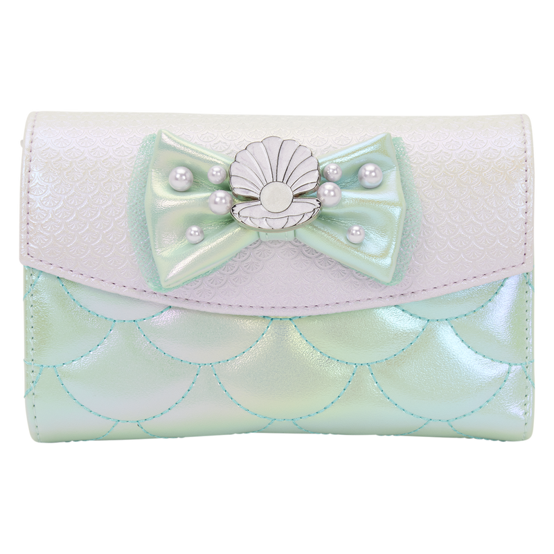 The Little Mermaid Iridescent Pearl Flap Wallet