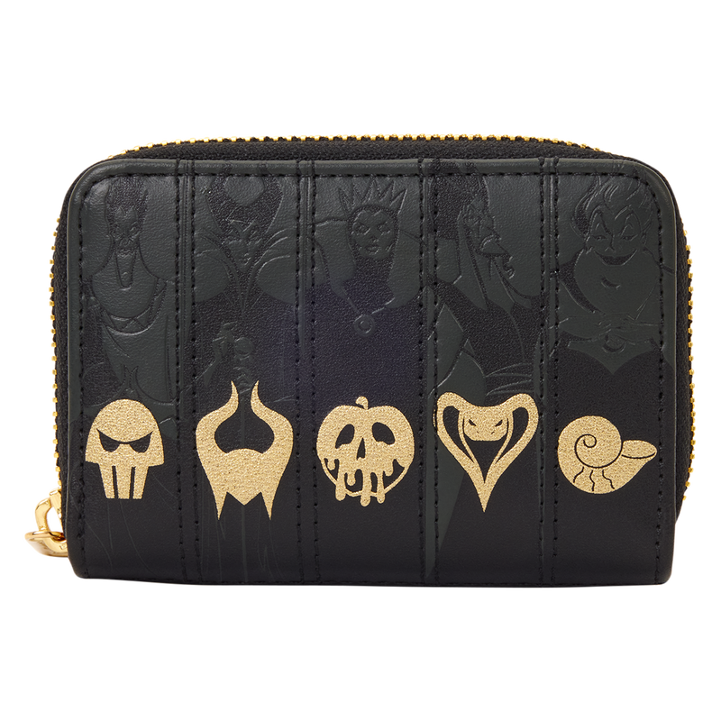 Disney Villains Exclusive Black & Gold Zip Around Wallet