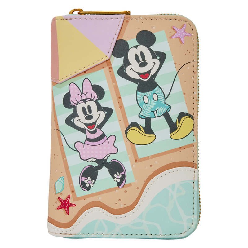 Mickey & Minnie Beach Fun Zip Around Wallet
